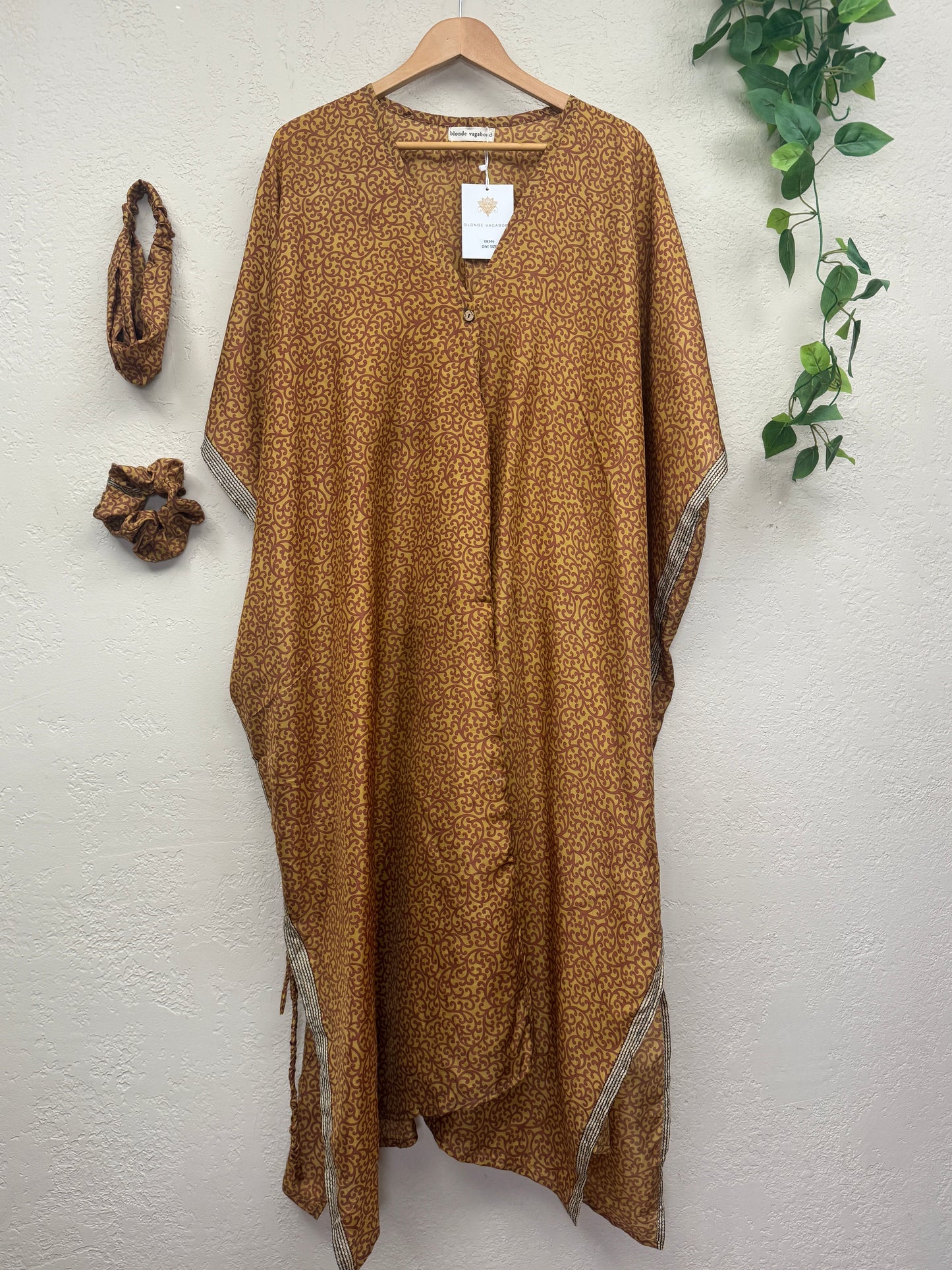 Aphrodite Kaftan Dress ~ One Size ~ Scrolls + Embers