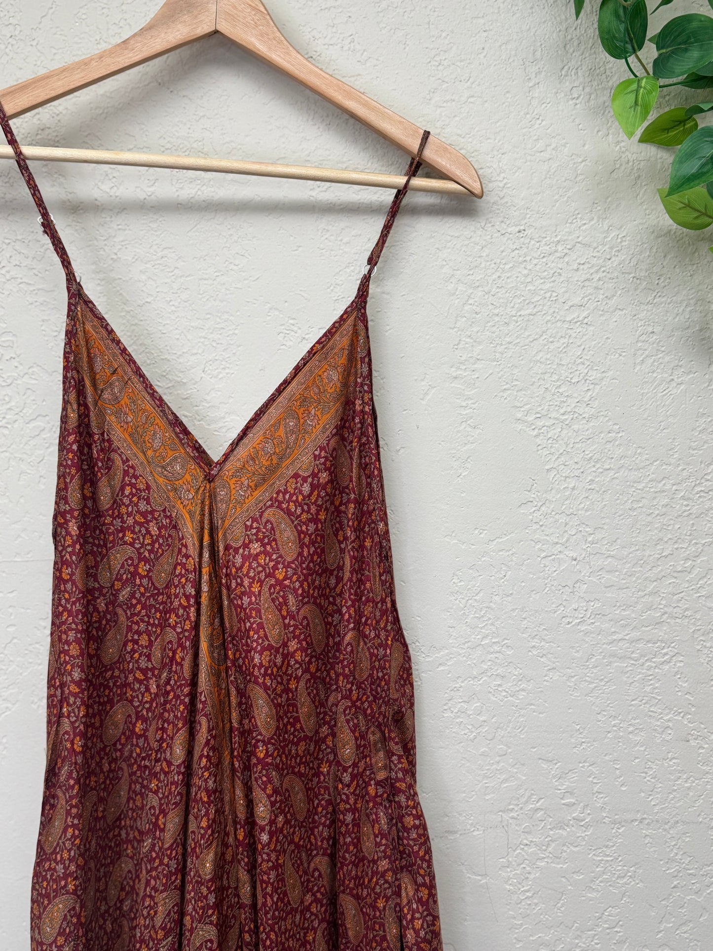 Aura Dress ~ One Size ~ Brick Red Paisley Dreams