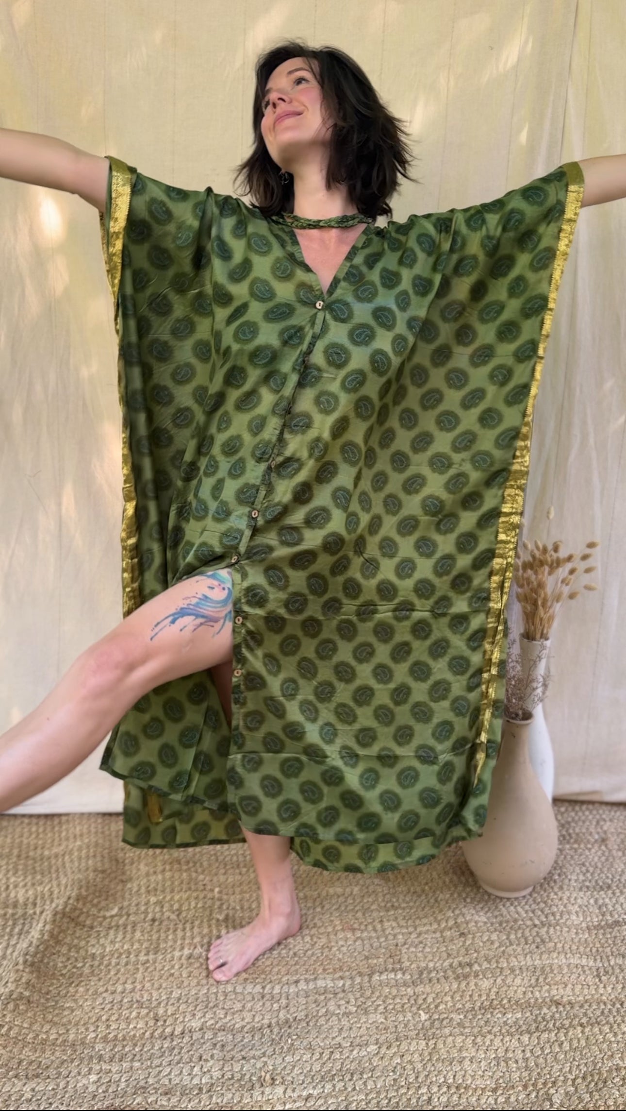 Aphrodite Kaftan Dress ~ One Size ~ Obsidian Botanica
