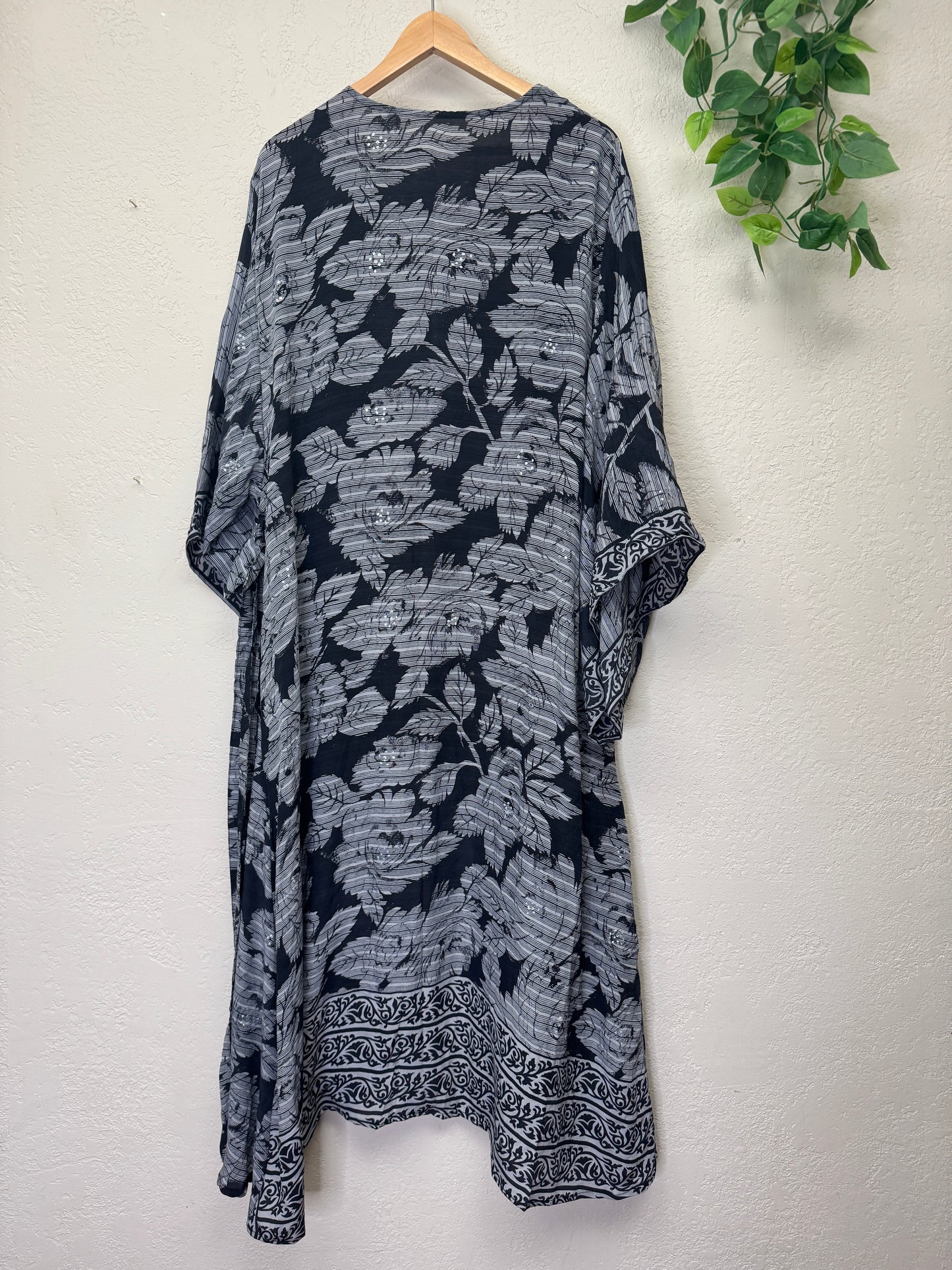 Sparkle Kimono - OS - Black Rose