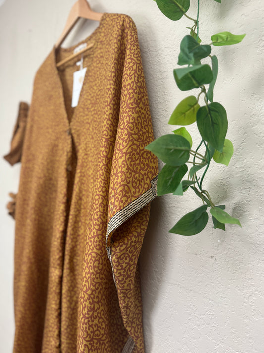 Aphrodite Kaftan Dress ~ One Size ~ Scrolls + Embers