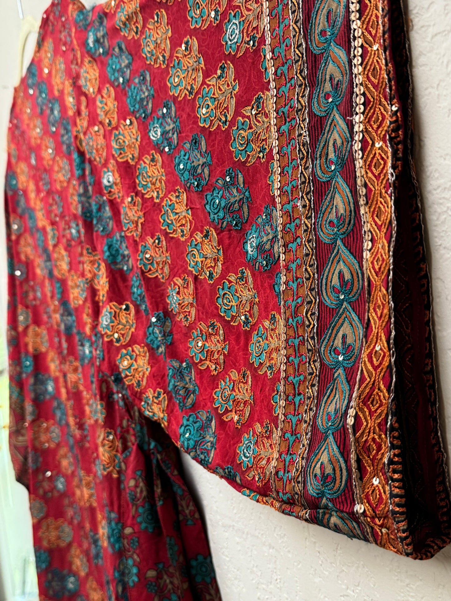 Sparkle Kimono - one size - Rich Red