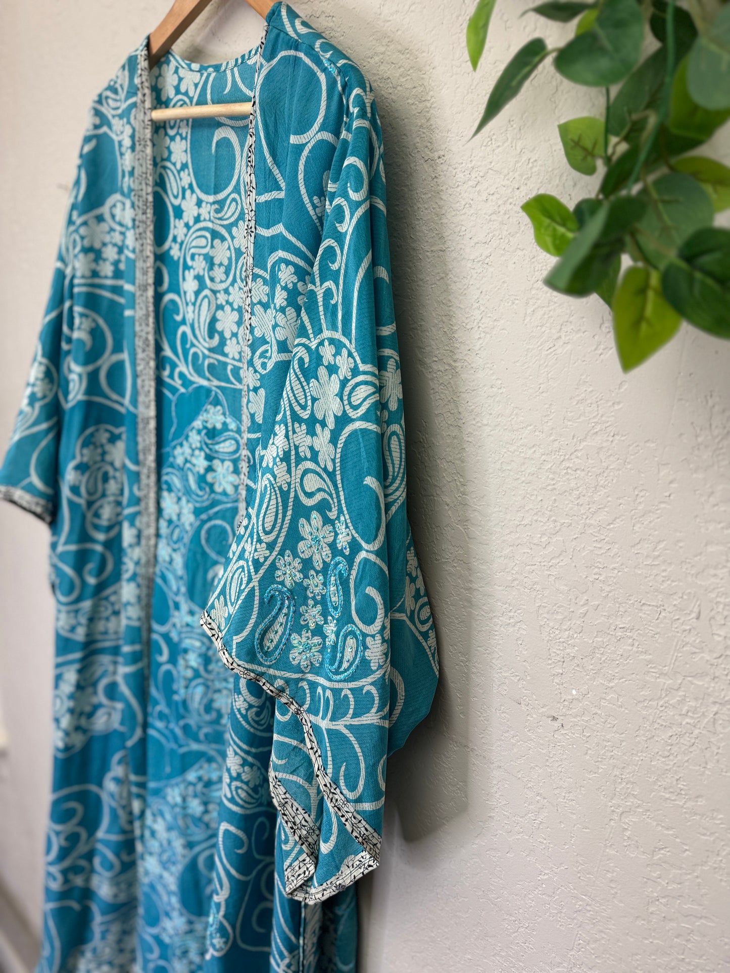 Sparkle Kimono - OS - Blue Swirl