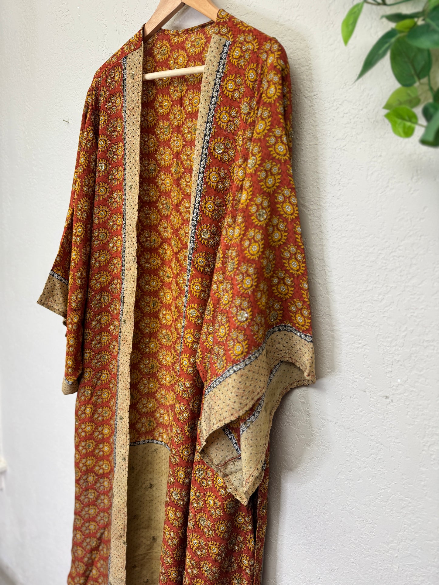 Sparkle Kimono - OS - Burnt Sienna