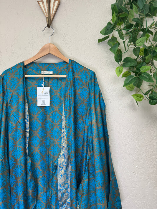 Femme Kimono Wrap Dress ~ OS ~ Fleur de Lis