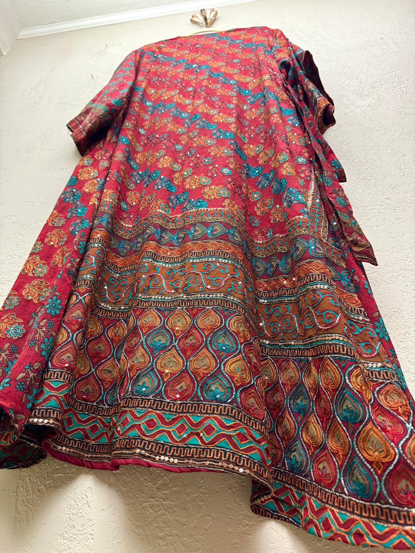 Sparkle Kimono - one size - Rich Red