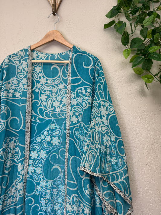 Sparkle Kimono - OS - Blue Swirl