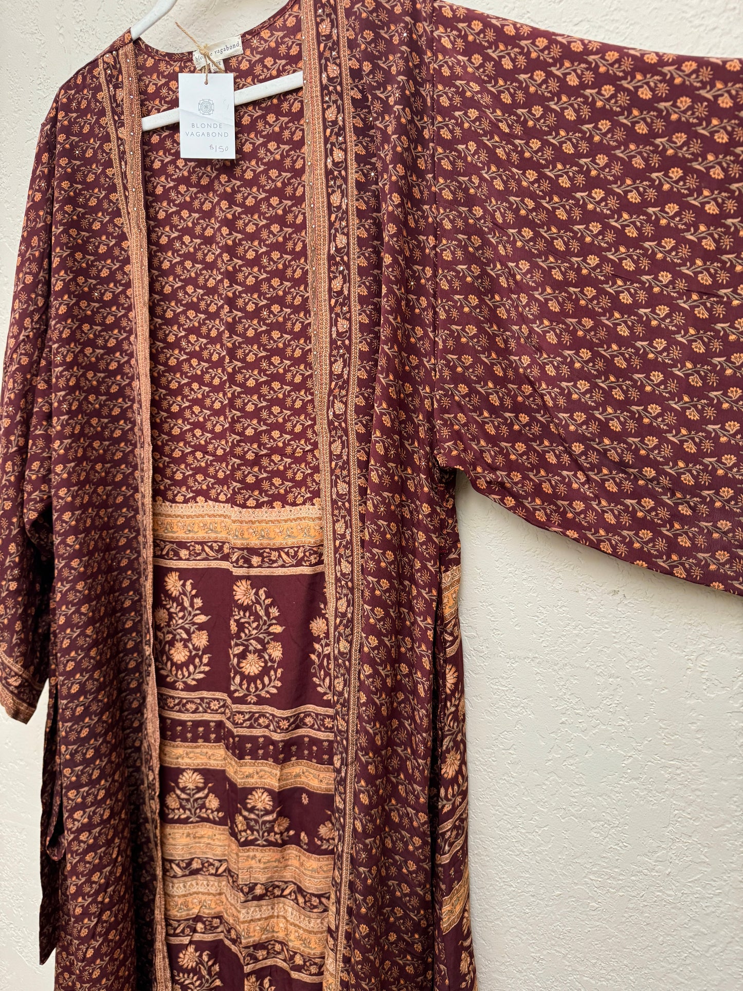 Sparkle Kimono - one size - Mahogany