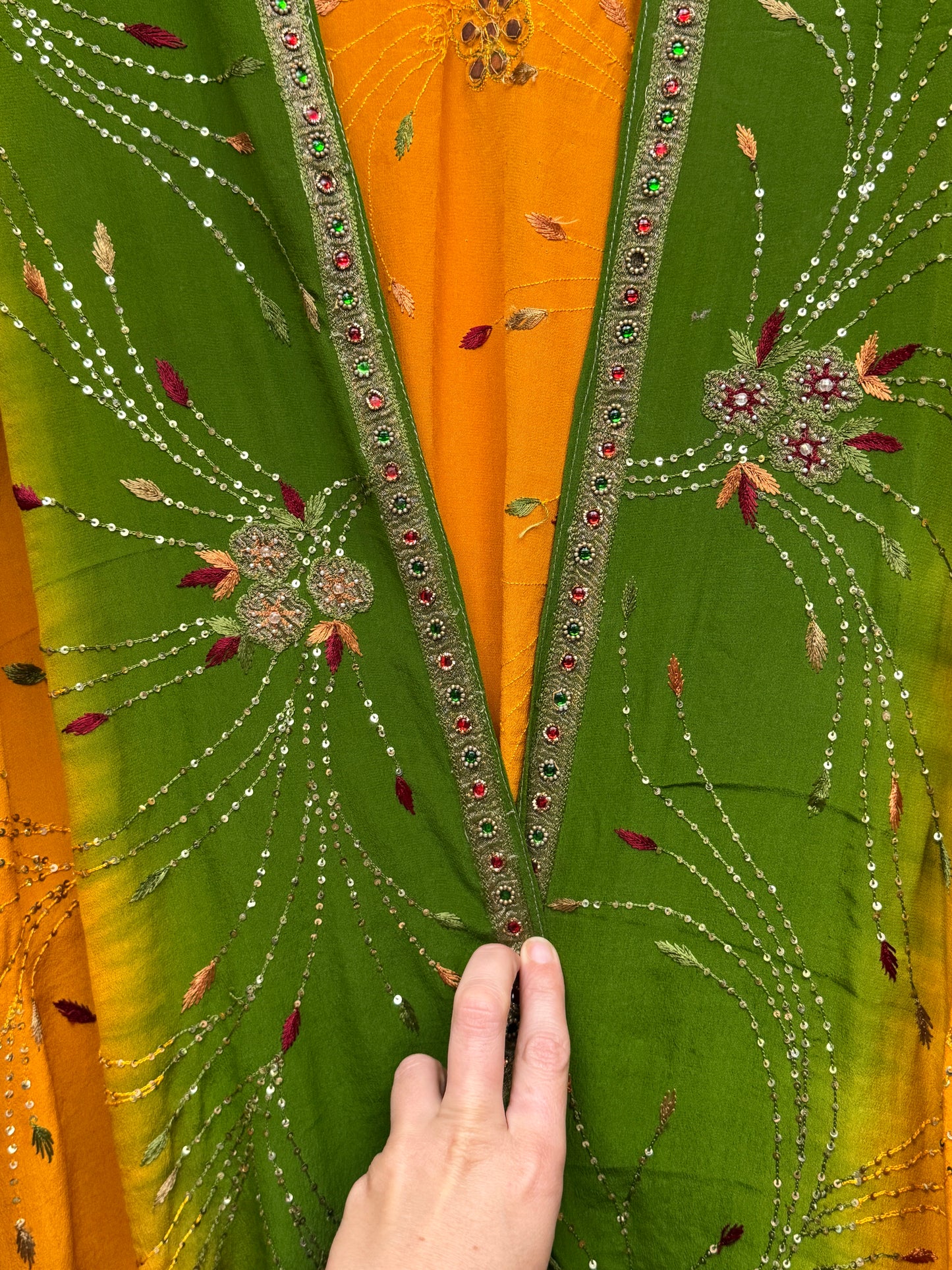 Sparkle Kimono - one size - Lemon-Lime Starburst