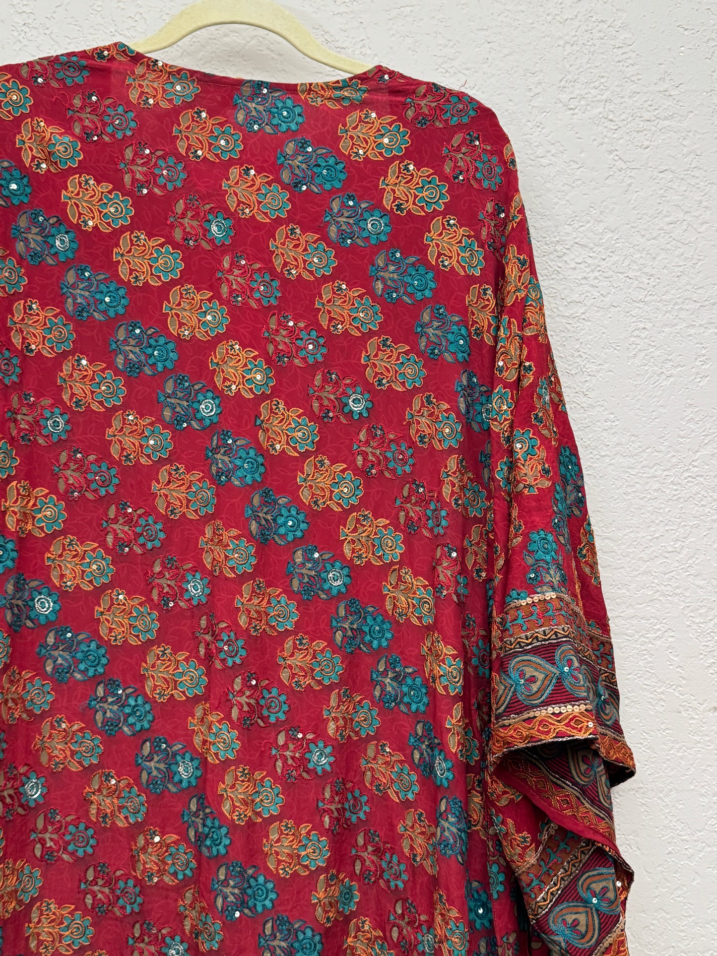Sparkle Kimono - one size - Rich Red