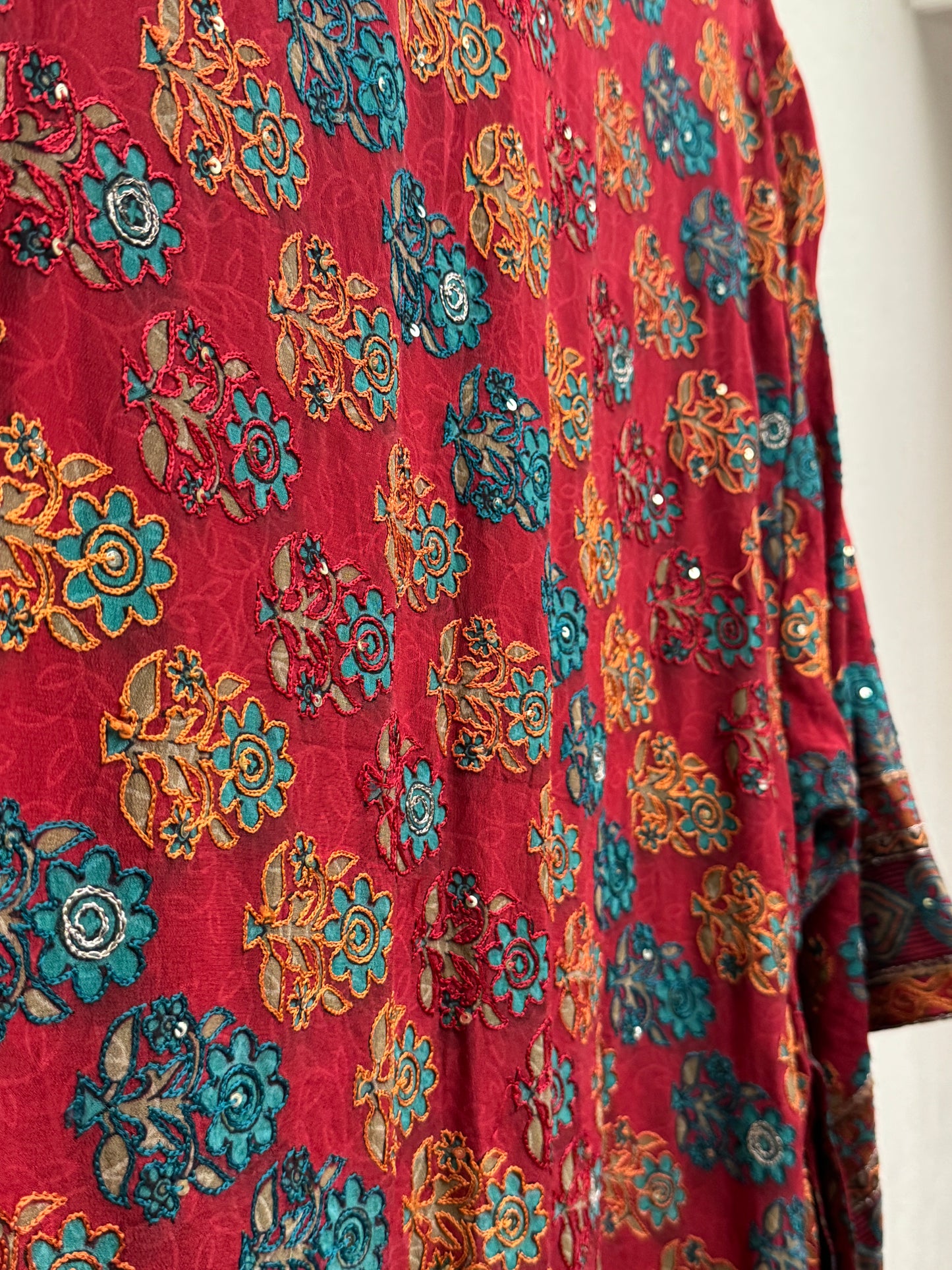 Sparkle Kimono - one size - Rich Red
