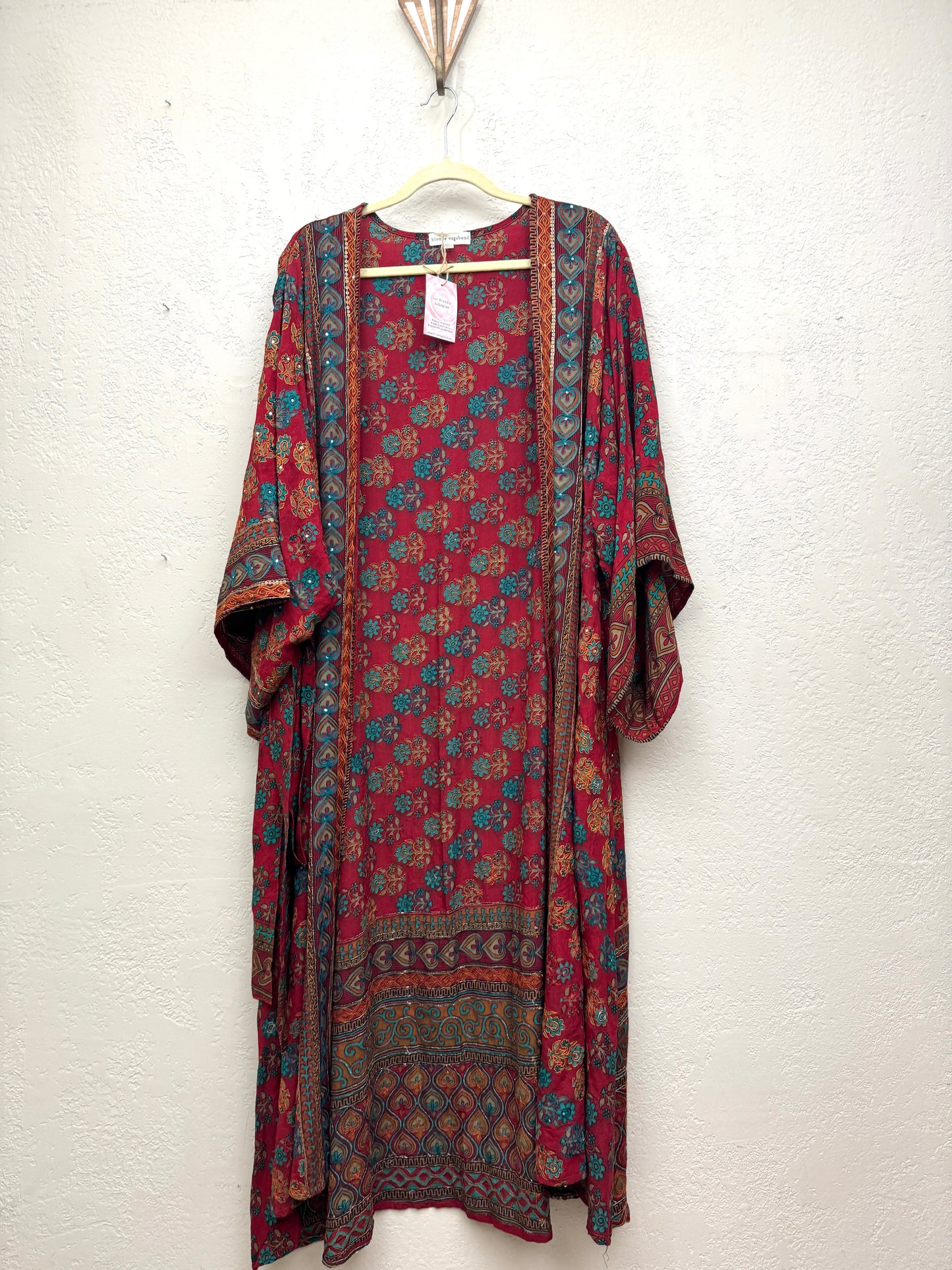 Sparkle Kimono - one size - Rich Red