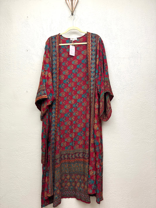 Sparkle Kimono - one size - Rich Red