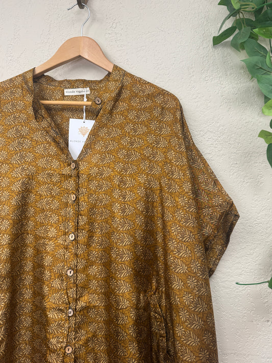 Boyfriend Dress ~ One Size ~ Ochre Meadow Sunset