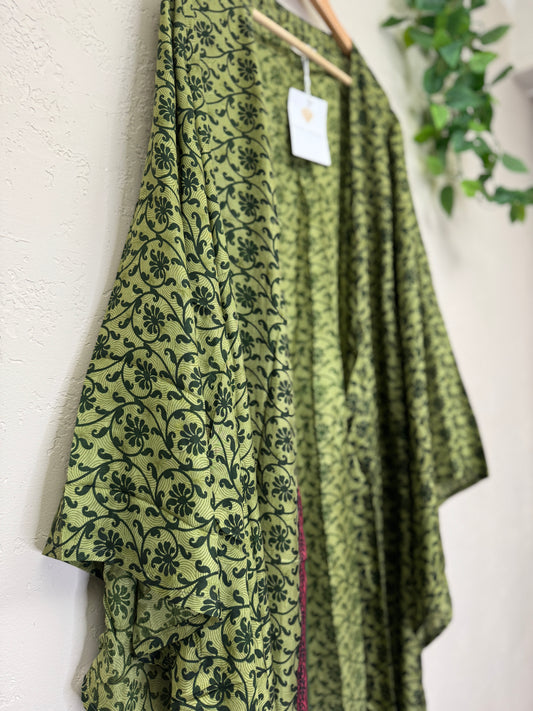 Femme Kimono Wrap Dress ~ OS ~ Forest Fairy