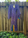 Femme Kimono Wrap Dress- S/M - Jewel Tones
