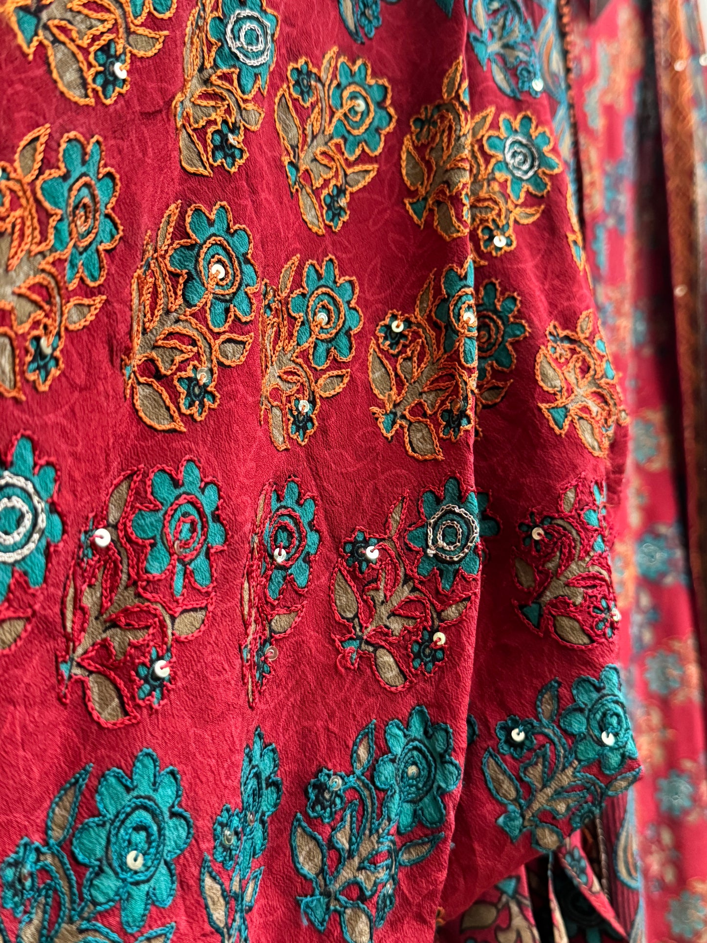 Sparkle Kimono - one size - Rich Red