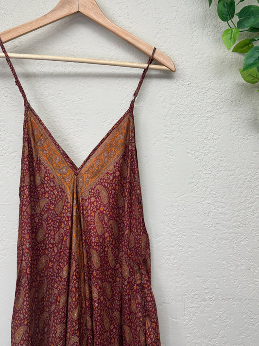 Aura Dress ~ One Size ~ Brick Red Paisley Dreams