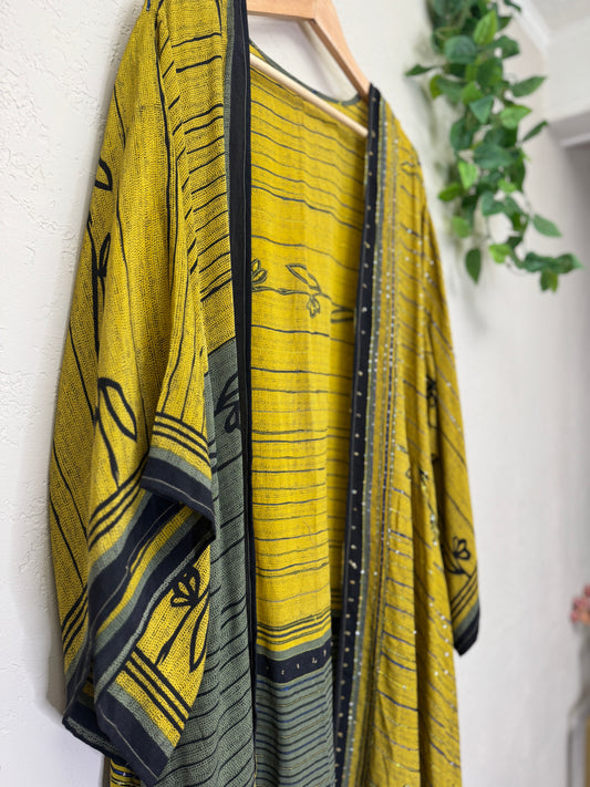 Sparkle Kimono - OS - Mellow Yellow