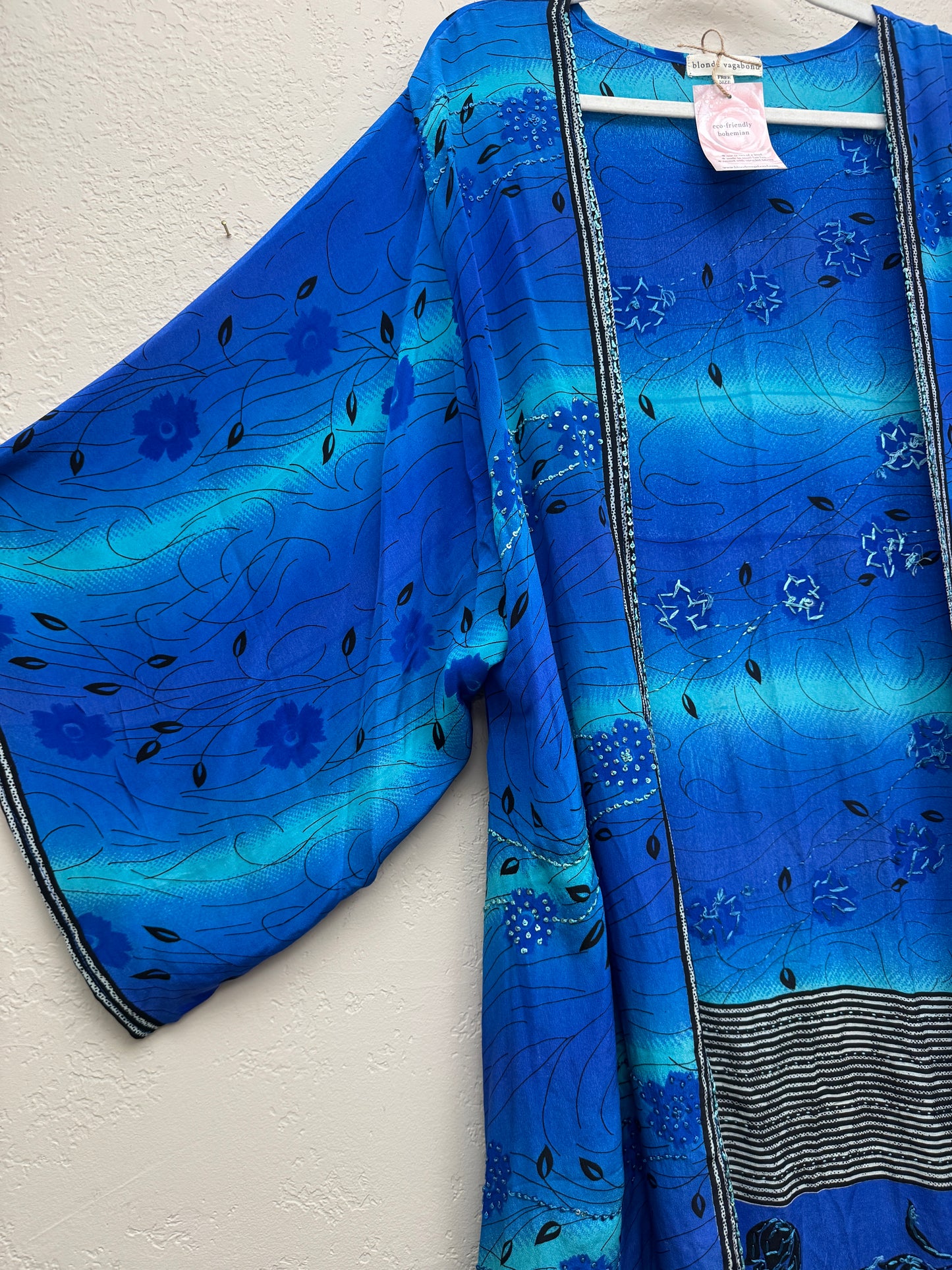 Sparkle Kimono - one size - Bluebell