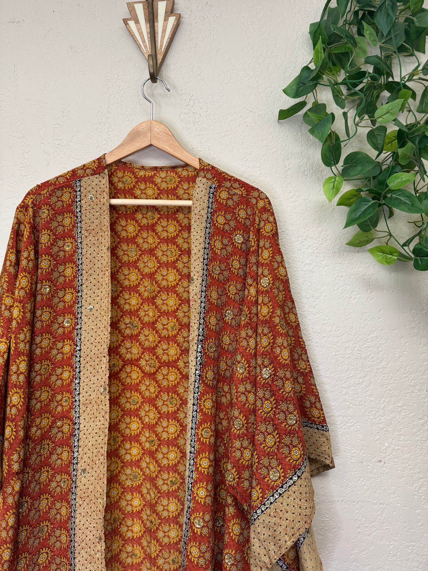Sparkle Kimono - OS - Burnt Sienna