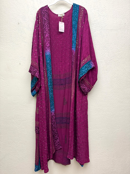 Sparkle Kimono - one size - Rich Berry