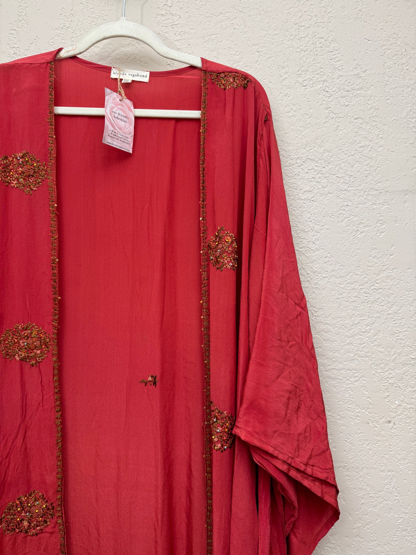 Sparkle Kimono - one size - Embroidered Rose