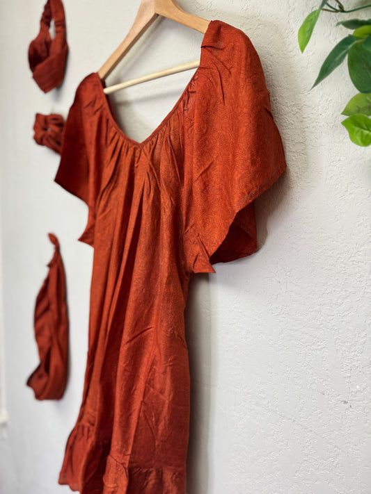 Lalita Dress - One Size - Burnt Orange