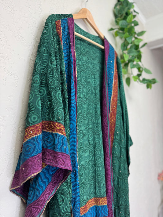 Sparkle Kimono - OS - Color Block