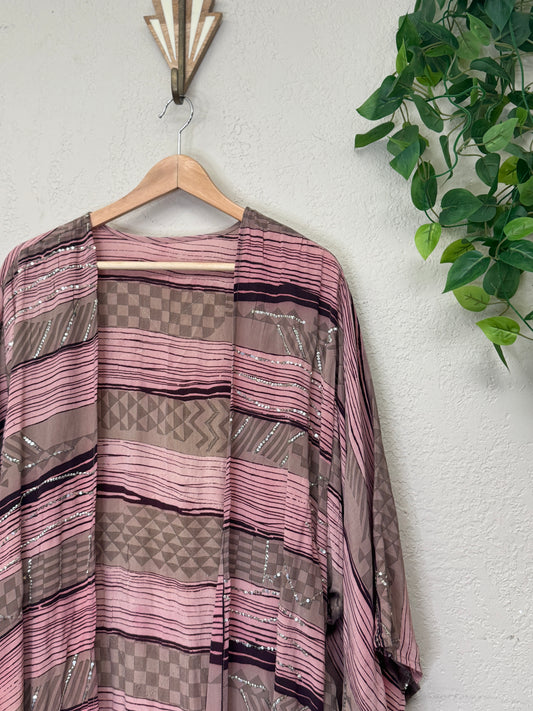 Sparkle Kimono - OS - Lilac Wine
