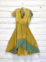 Wrap Dress - L - Mellow Yellow