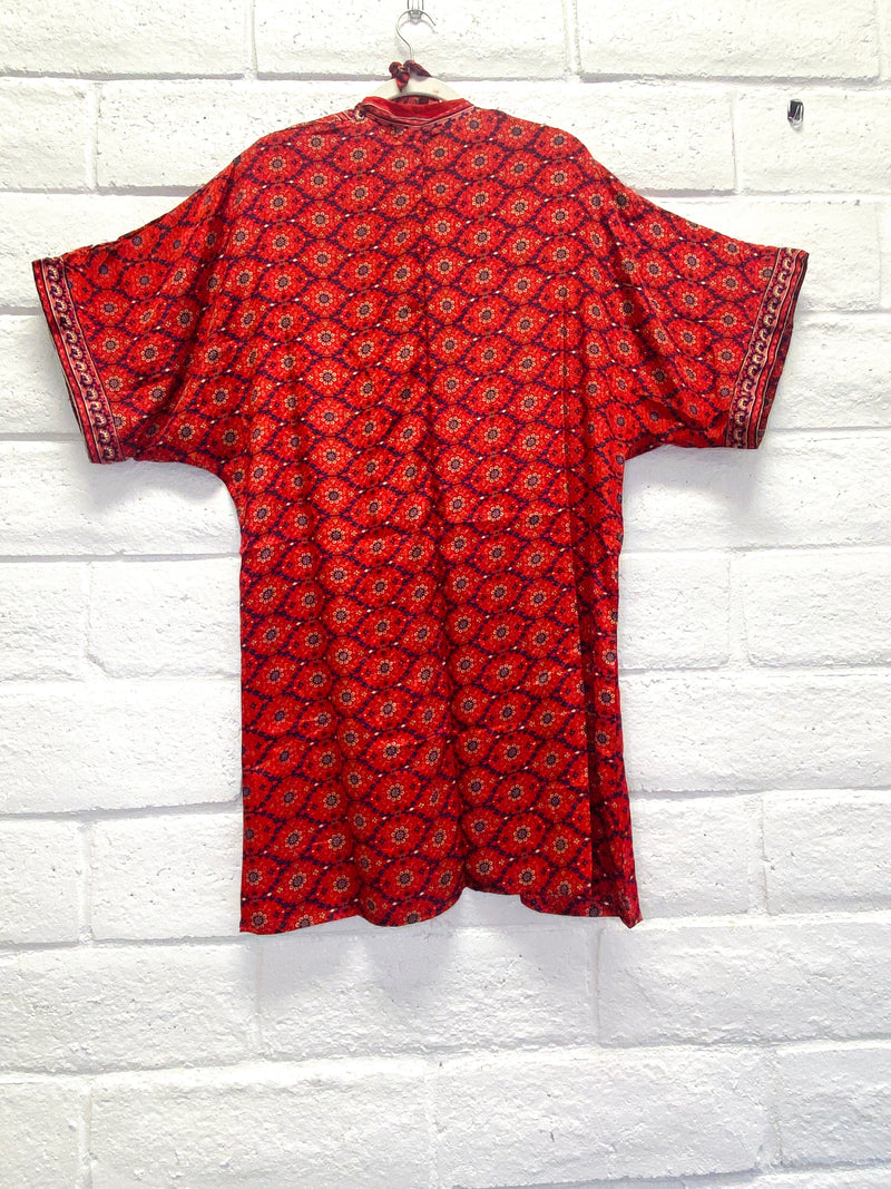 Midi Boho Kimono - Kaleidoscopic Cherry - One Size