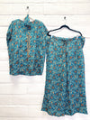 Lounge Set - S/M - Blue Flowers