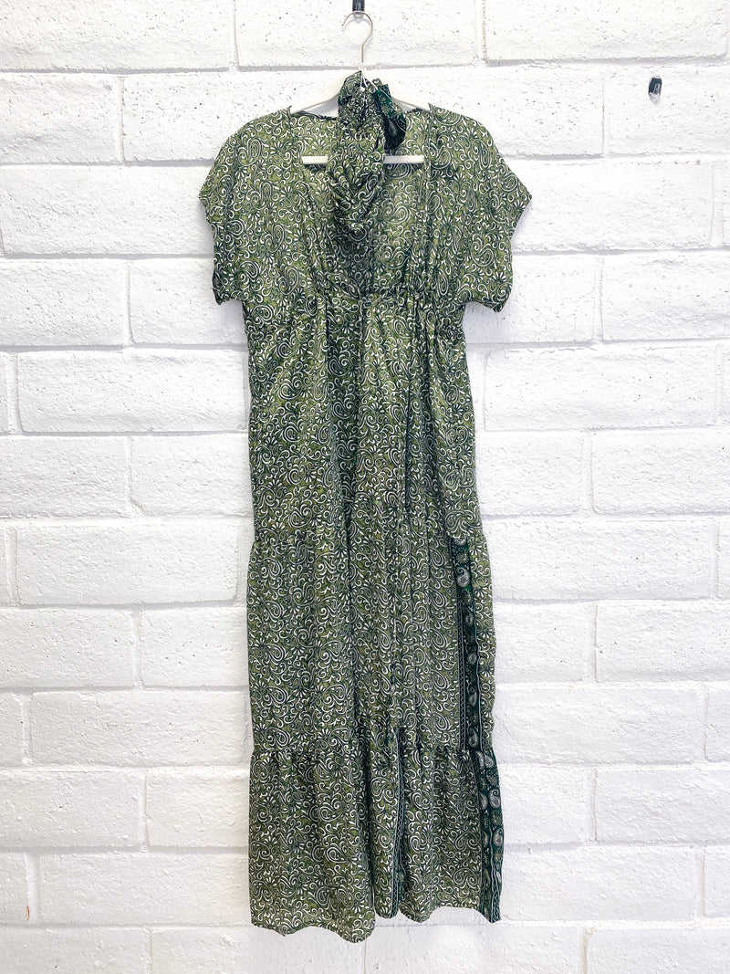 Meadow Dress - S - Deep Green