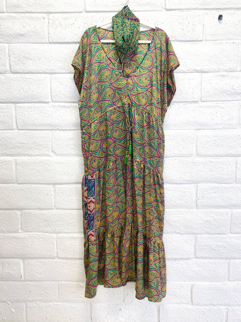 Meadow Dress - L - Evergreen
