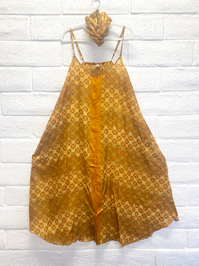Oracle Dress - L - Golden Harvest