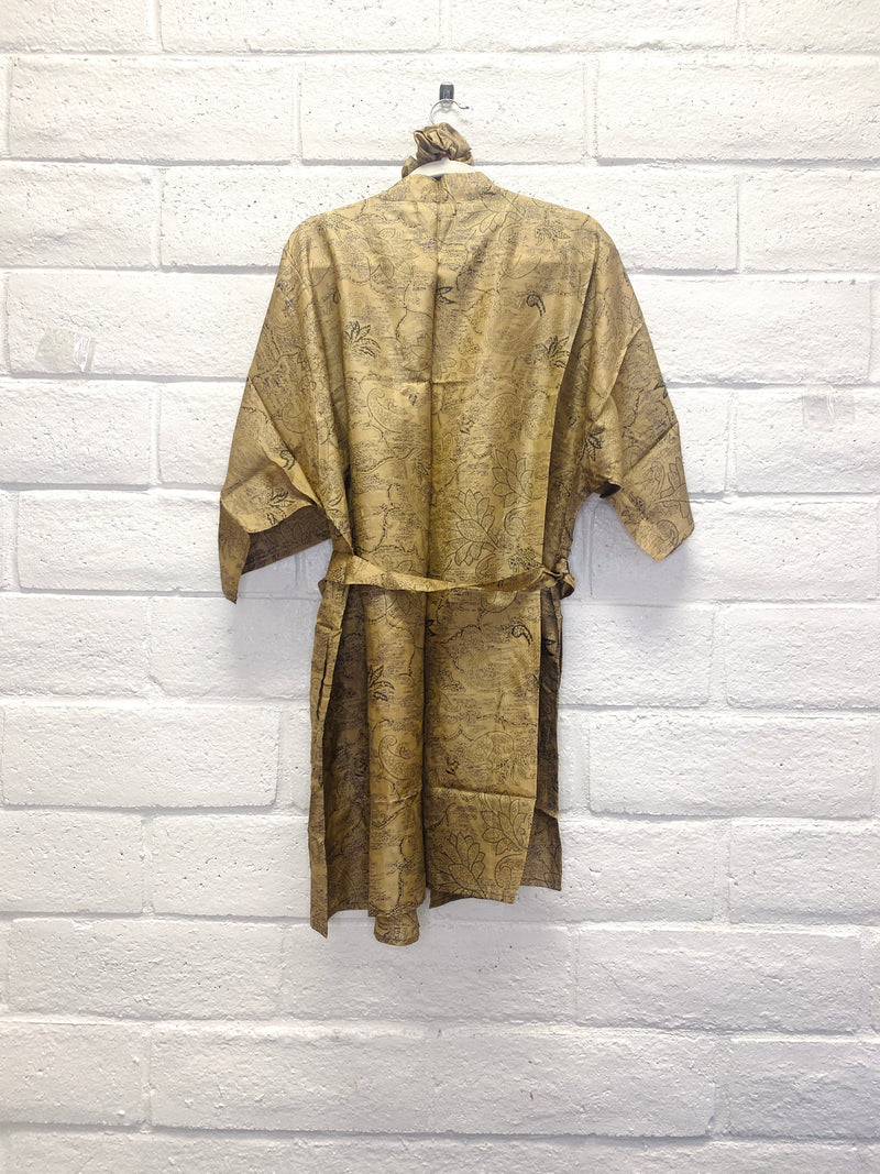 Silk Boho Robe - XL/XXL - Antique