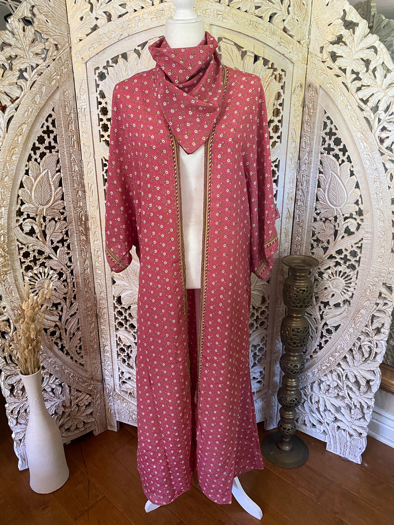 Maxi Unisex Kimono - Paisley Pink