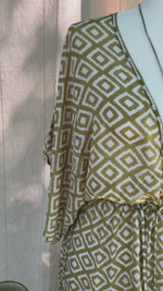 Isla Dress - Olive Ikat  - M