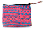 Handstitched Blue & Pink Clutch - Blonde Vagabond