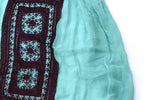 Hand embroidered Balochi Tribal Dress - Tiffany Blue - Blonde Vagabond