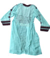 Hand embroidered Balochi Tribal Dress - Tiffany Blue - Blonde Vagabond