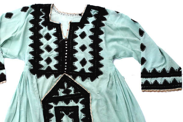 Hand Embroidered Balochi Tribal Dress - Sweet Skies - Blonde Vagabond
