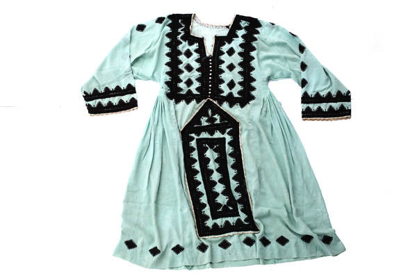 Hand Embroidered Balochi Tribal Dress - Sweet Skies - Blonde Vagabond