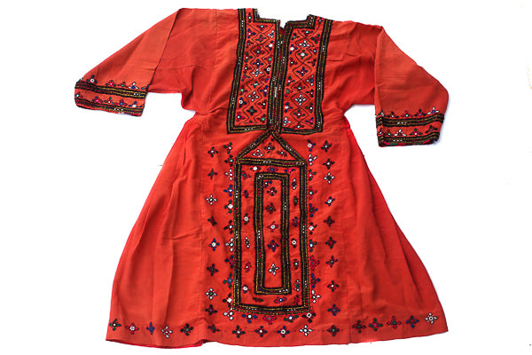 HAND EMBROIDERED BALOCHI/AFGHANI TRIBAL DRESS - AUTUMN KISS - Blonde Vagabond