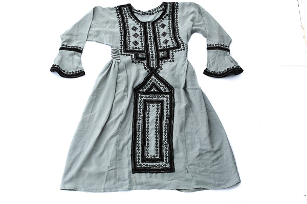 HAND EMBROIDERED BALOCHI/AFGHANI TRIBAL DRESS - SKY DANCER - Blonde Vagabond