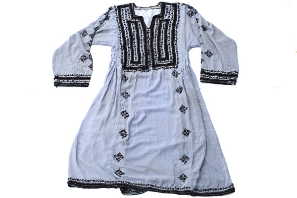 HAND EMBROIDERED BALOCHI/AFGHANI BOHO DRESS - LAVENDER WITCH - Blonde Vagabond