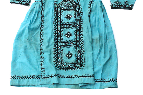 HAND EMBROIDERED BALOCHI/AFGHANI BOHO DRESS - BLUE BEAUTY - Blonde Vagabond