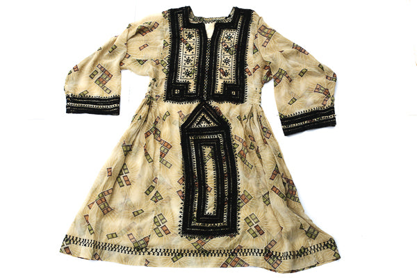 HAND EMBROIDERED BALOCHI/AFGHANI BOHO DRESS - PETUNIA - Blonde Vagabond