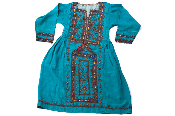 HAND EMBROIDERED BALOCHI/AFGHANI BOHO DRESS - SILVER LINING - Blonde Vagabond